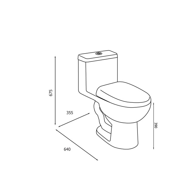 INODORO One Piece Bali, descarga 4.3 Lpf VAINSA